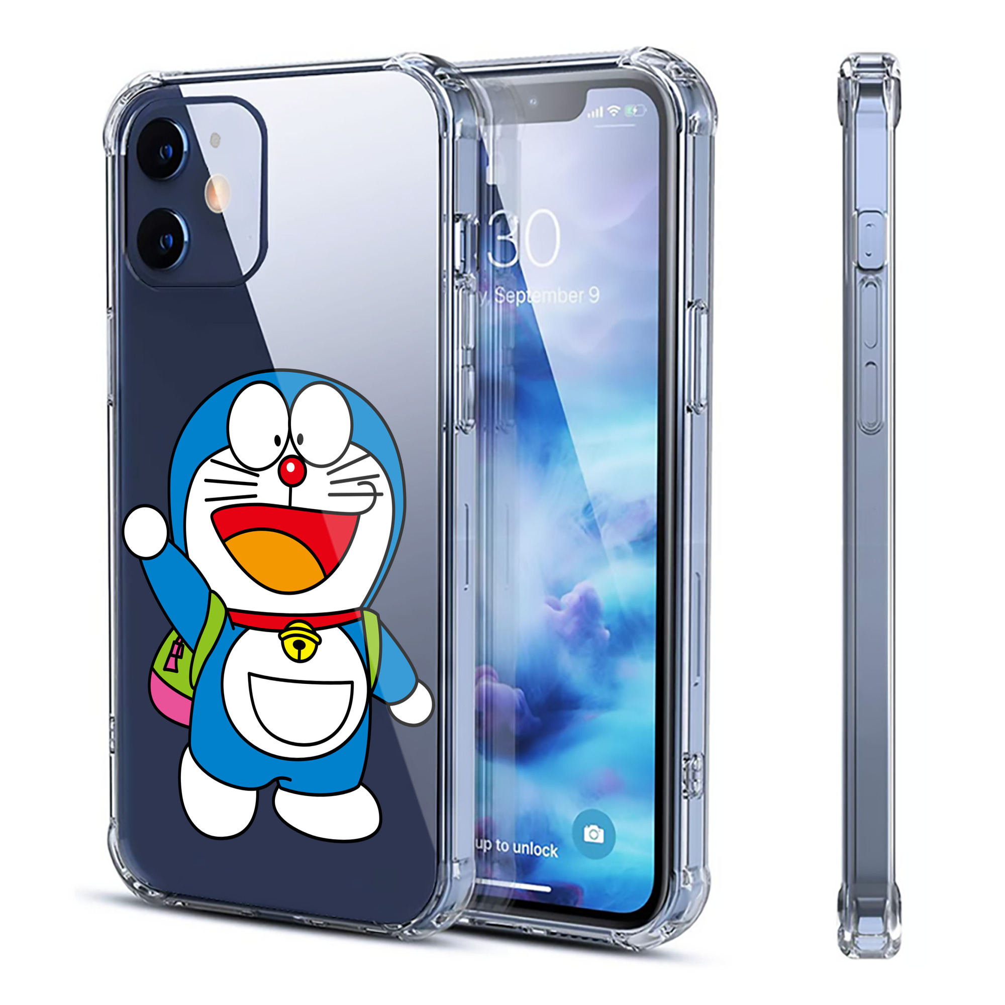 （画像用） ドラえもん Doraemon 【iPhone 12シリーズ対応】透明スマホケース（クリアソフトケース）